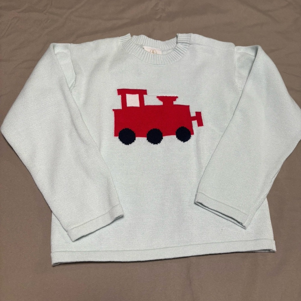 Lullaby Set Cozy Up Knitted Train Sweater Size 5 EUC